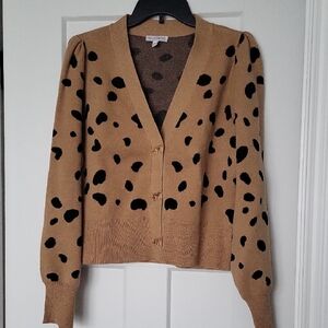 Crown & Ivy Leopard Print Cardigan